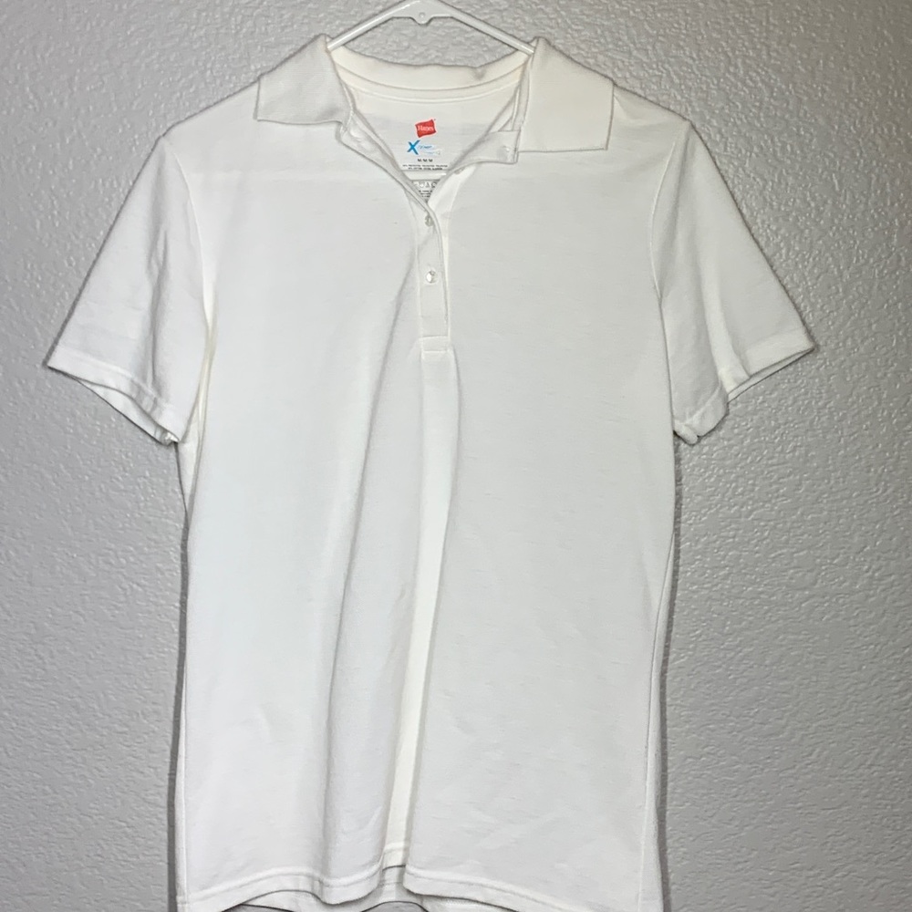 White button up collared shirt